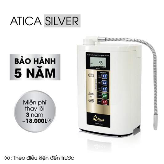 Máy Tạo Nước Ion Kiềm Giàu Hydro Atica SILVER - Nước Điện Giải Hydro Nhập Khẩu Nhật Bản