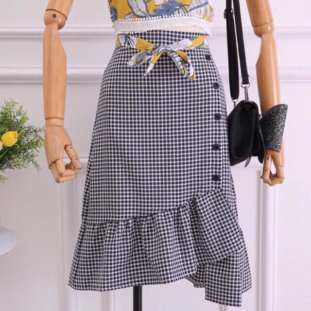 Váy đuôi cá dài kẻ caro nhiều màu_Video | BigBuy360 - bigbuy360.vn