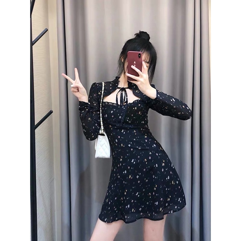 ĐẦM ULZZANG KIỂU PHÁP KHOEC NGỰC