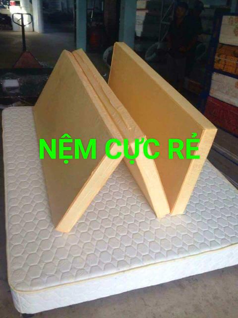 nệm bông ép hàn quốc xếp 3 mới 1m6x2mx10cm