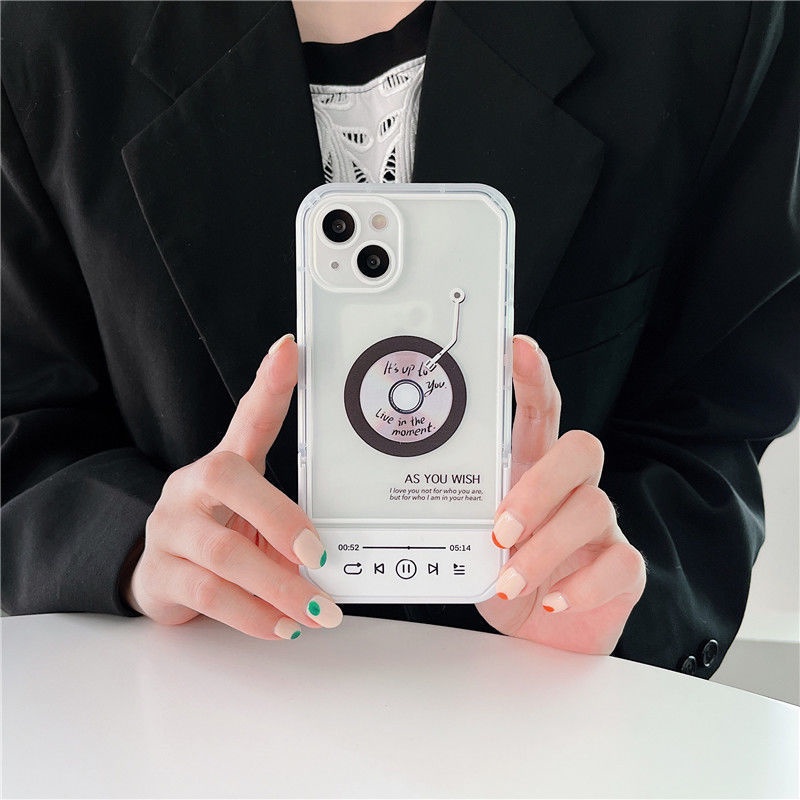 Ốp Điện Thoại Silicon Mềm Hình Thiết Kế Đĩa CD Thu Âm Cho IPhone 12 13 11 Pro Max X Xs Max Xr