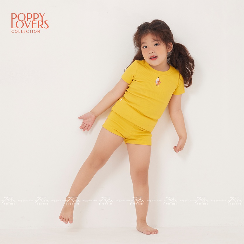 Folie Homewear -  Set đồ bộ mặc nhà cho bé áo ngắn tay quần short chất liệu thun gân cotton FKLA1Q1