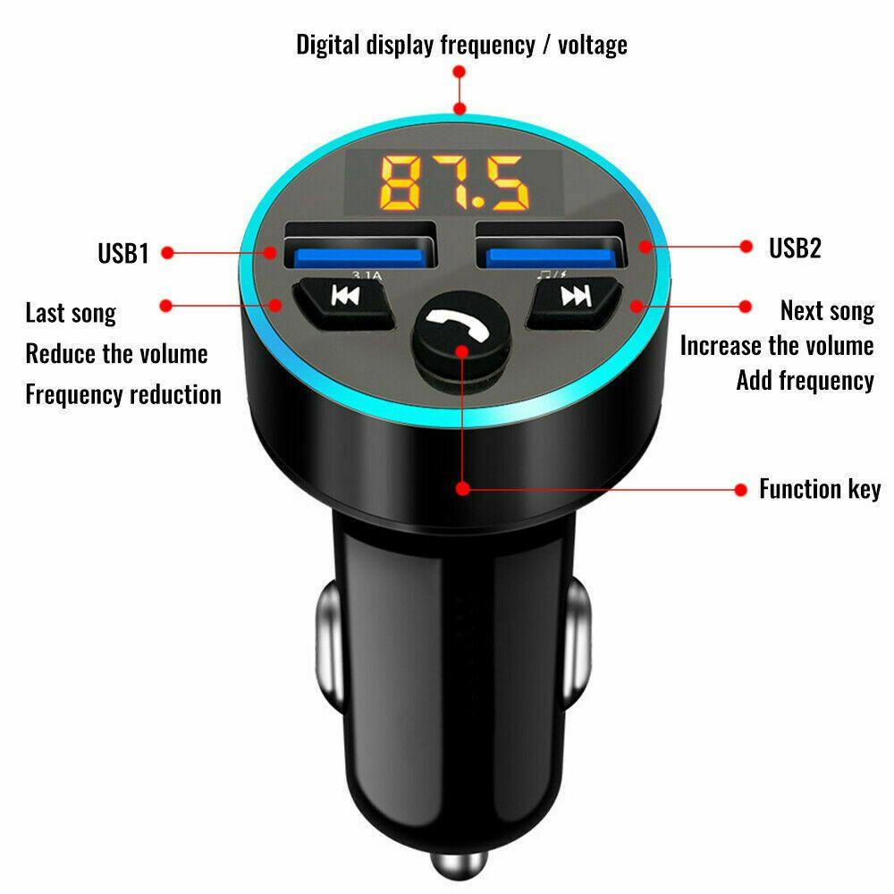 Bộ Sạc Nhanh Có Màn Hình LED Hiển Thị Điện Áp QC 3.0 MP3