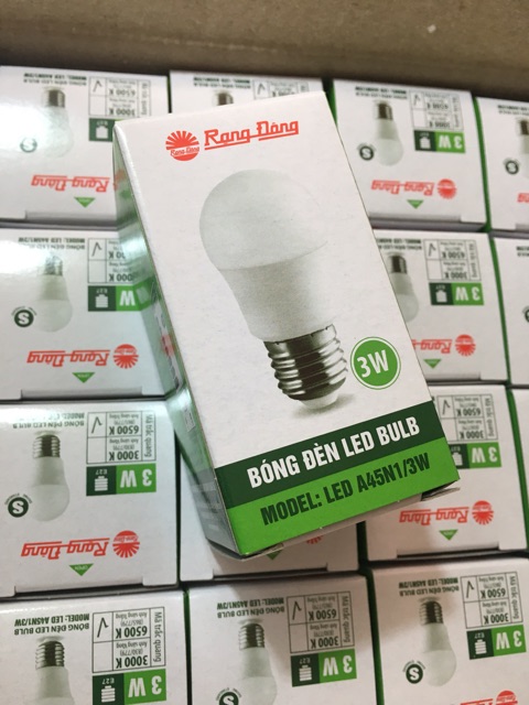 Combo 5 bóng đèn led tròn 3W Rạng Đông