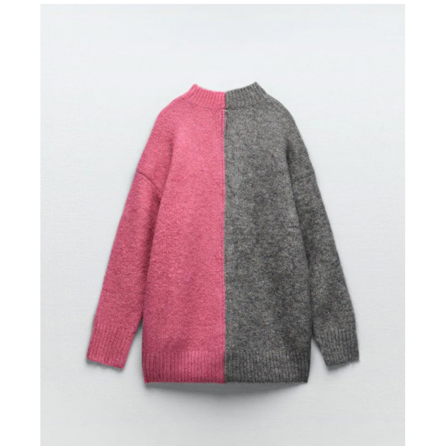 ÁO KHOÁC LEN CARDIGAN NỮ MÀU HỒNG/XÁM - 9598/228