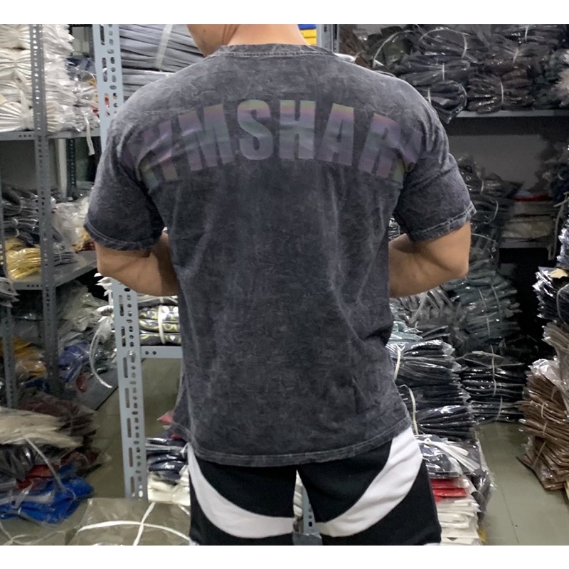 [sale sốc] áo OVERSIZE Woash,áo GYMSHARK OVERSIZE logo phản quang cực chất!