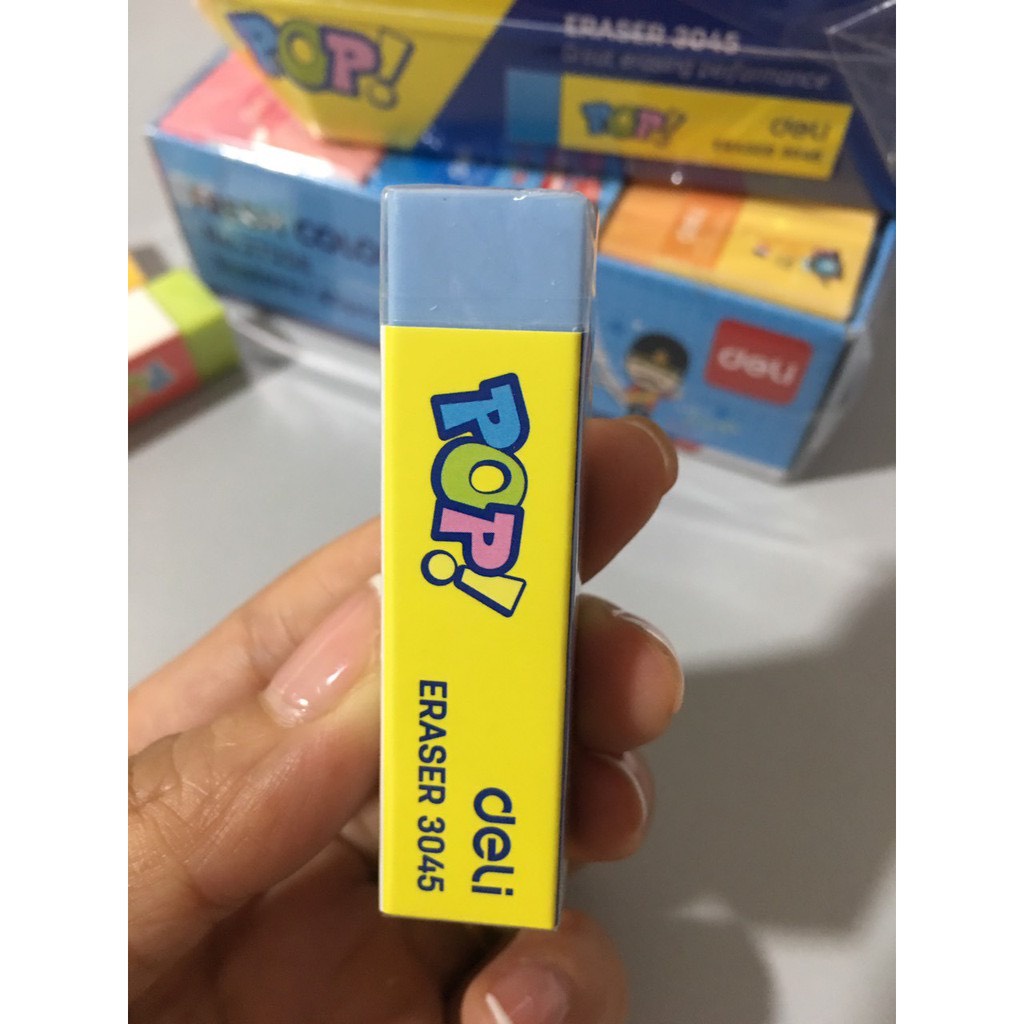 Gôm tẩy Deli 3045, Tẩy sắc màu Deli pop chính hãng - Đức Huy Store