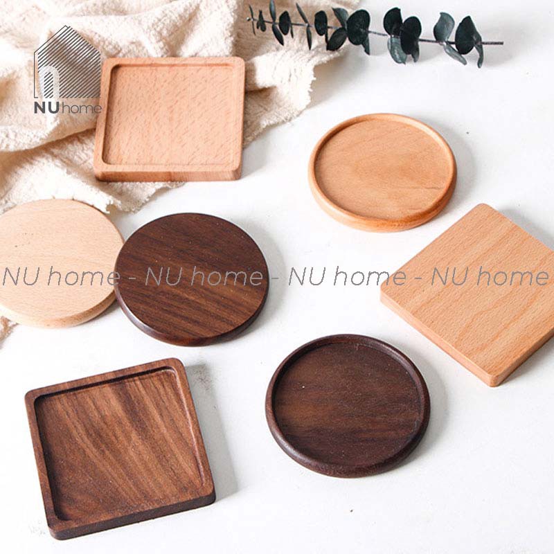 nuhome.vn | Đế gỗ lót ly – Neko thiết kế mộc mạc đẹp mắt, khay gỗ chụp hình đẹp, độc đáo