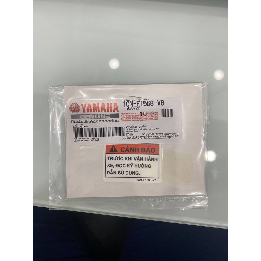 Tem dán cảnh báo xe máy chính hãng Yamaha - Yamaha Town Hương Quỳnh