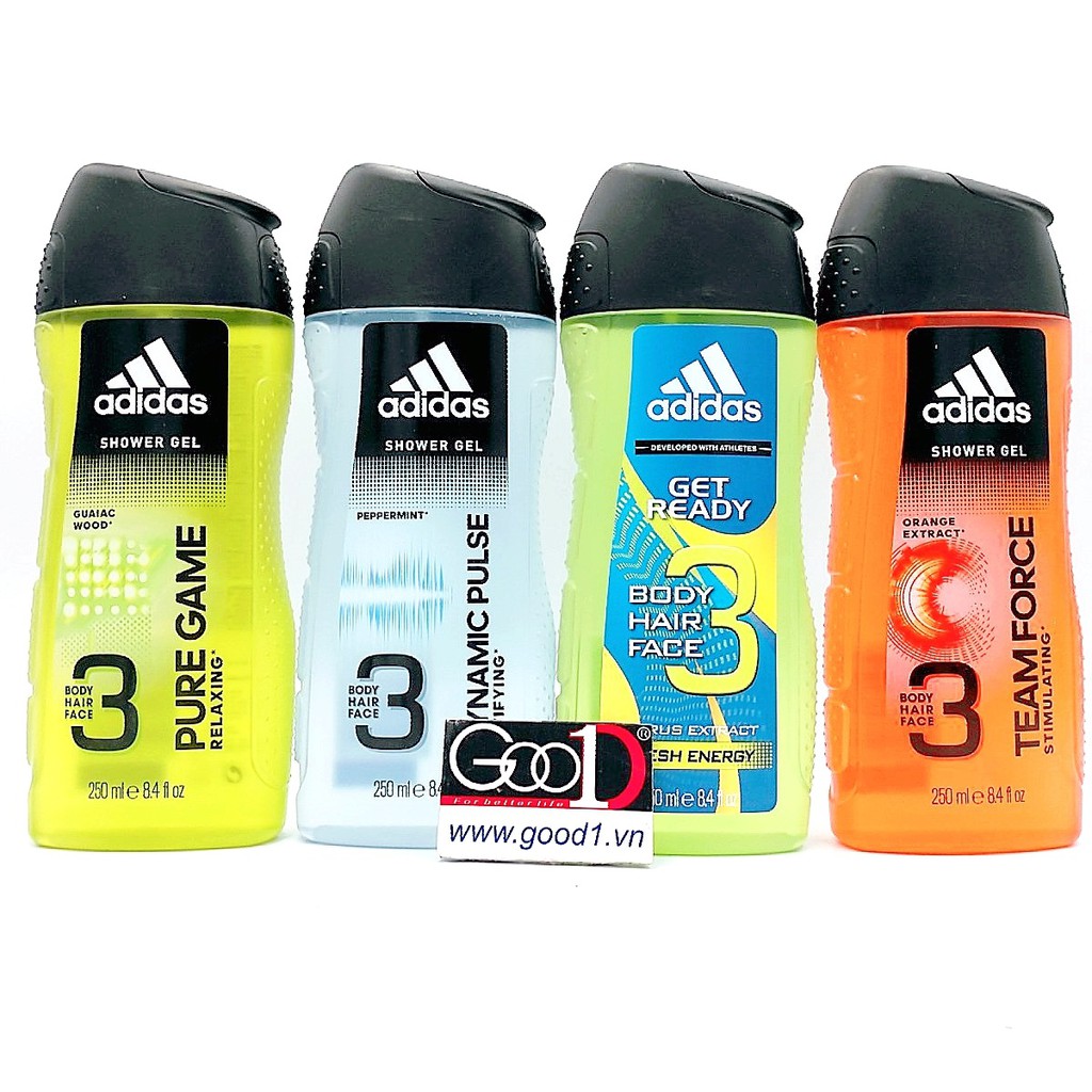 DẦU GỘI SỮA TẮM SỮA RỬA MẶT 3 IN 1 ADIDAS 400ML