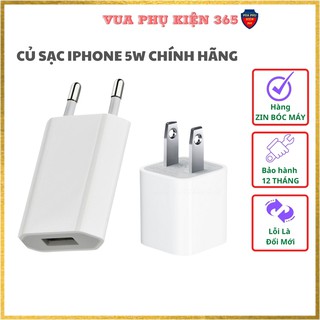Củ Sạc 5w iPhone, Cục Sạc iPhone CHÍNH HÃNG 5/5s/6/6Plus/6s/6sPlus/7/7Plus Cổng USB - Hàng ZIN BÓC MÁY, Bảo Hành 12 T