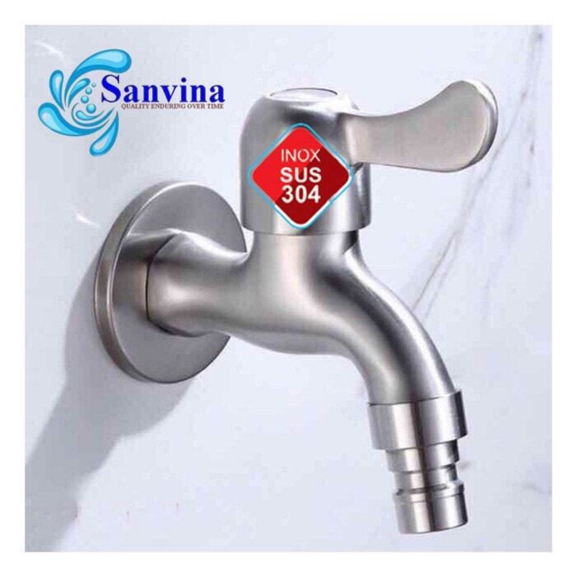 Vòi hồ. Vòi xả nước inox Sus 304 Cao Cấp. Vòi xả xô