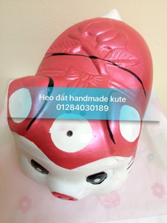 Heo đất handmade Hồng size M
