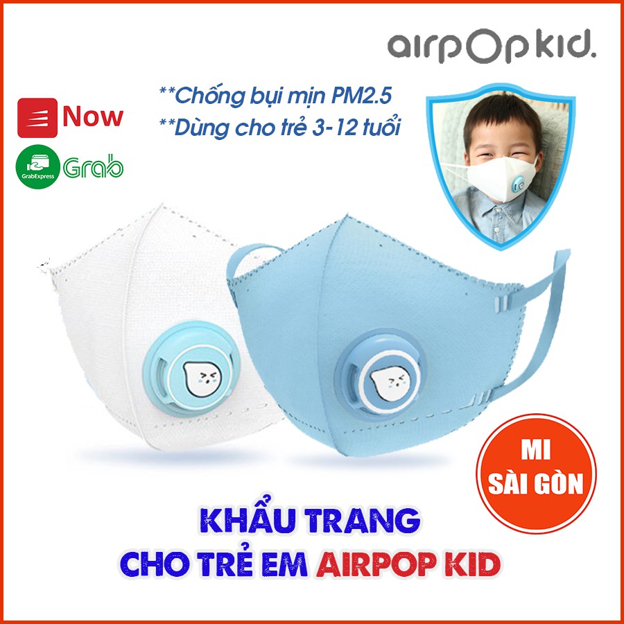 Khẩu trang cho trẻ em Airpop Kid  - Chống bụi mịn PM2.5, Chống sương mù và ngăn tia UV