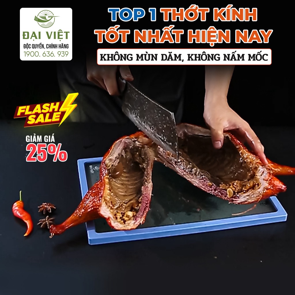 Thớt kính cường lực, Bộ thớt kháng khuẩn ĐẠI VIỆT Chính Hãng hàng cao cấp xuất khẩu