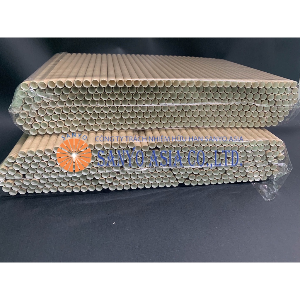 TÚI 500 ỐNG HÚT GIẤY NÂU,TRẮNG - PHI 6 KT:6x197mm