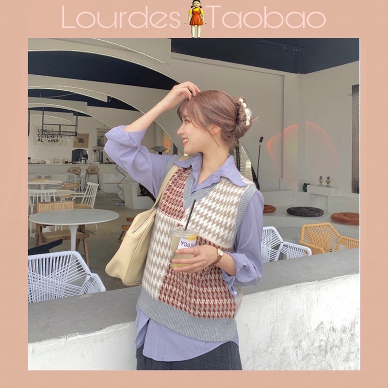 Áo Gile Len Thổ Cẩm Cổ V Chất siêu mịn | BigBuy360 - bigbuy360.vn