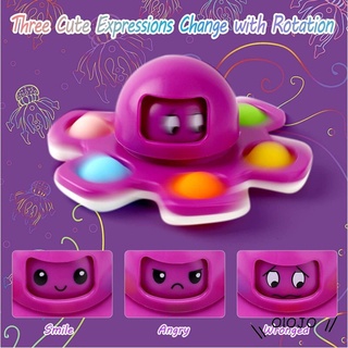Đồ Pop It Bạch Tuộc -Pop It Mini Giá Rẻ Xả Stress - Bạch tuộc Pop it đổi khuôn mặt khi xoay