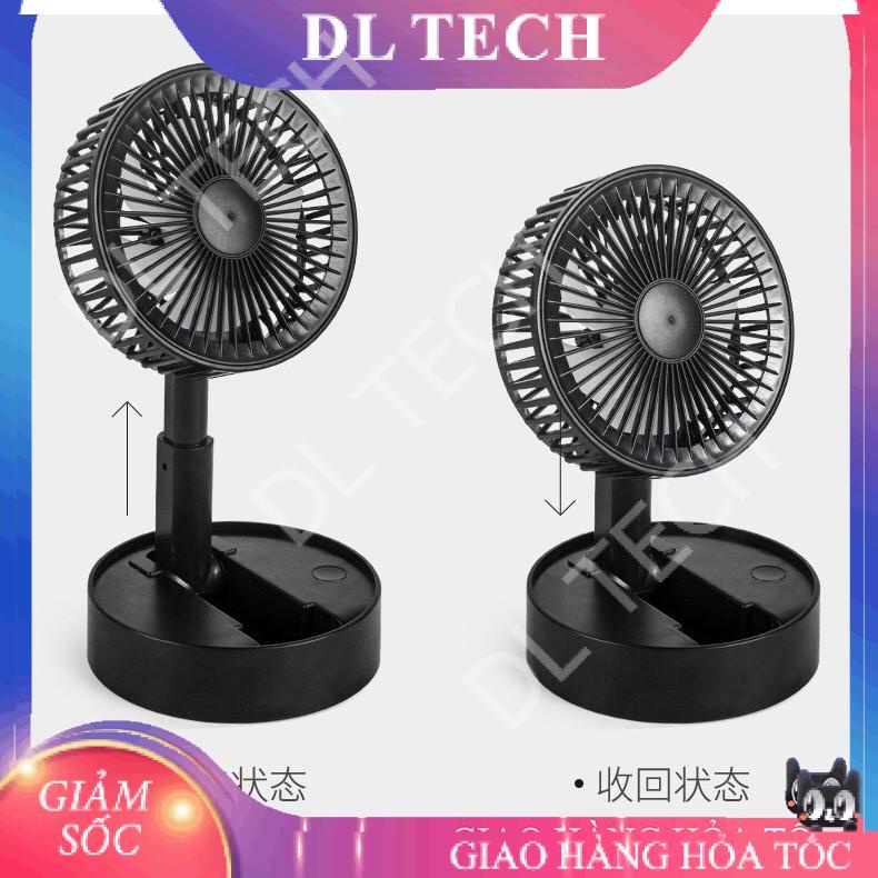 Quạt sạc tích điện mini gấp gọn A9 mini cầm tay để bàn siêu mát pin dùng lâu DL TECH