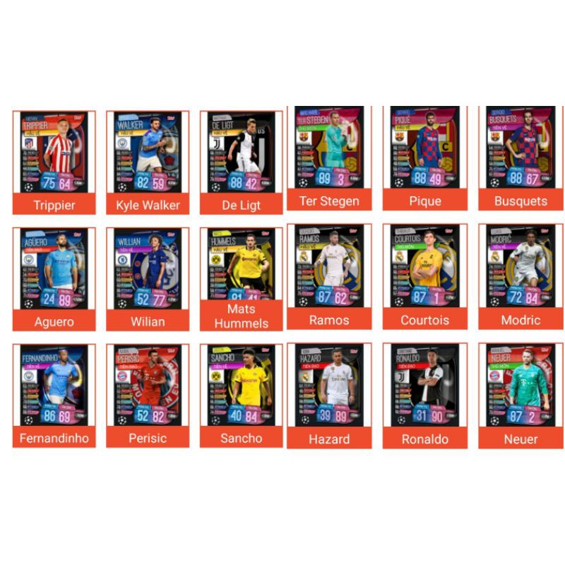 Thẻ in Match attax 2019/20 base (1)