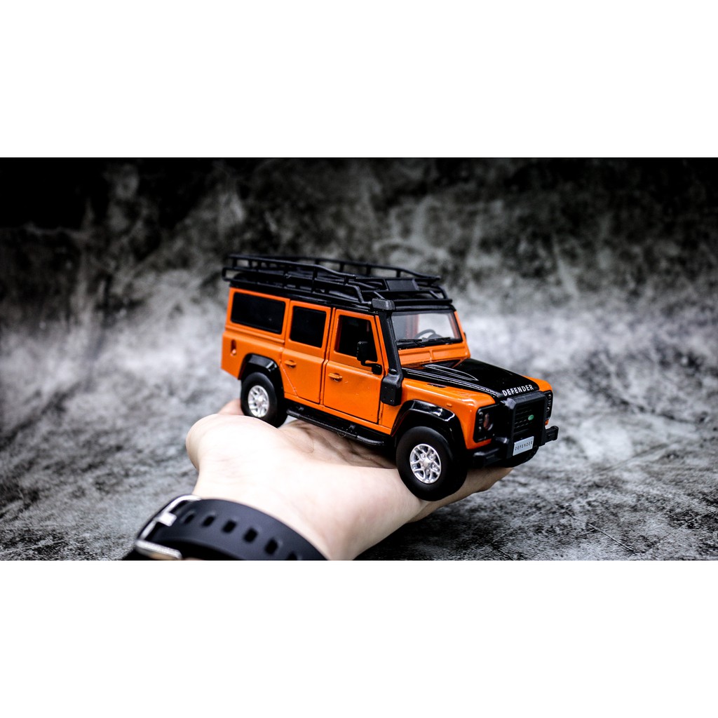 MÔ HÌNH XE LAND ROVER DEFENDER ORANGE 1:32 JACKIEKIM 6587