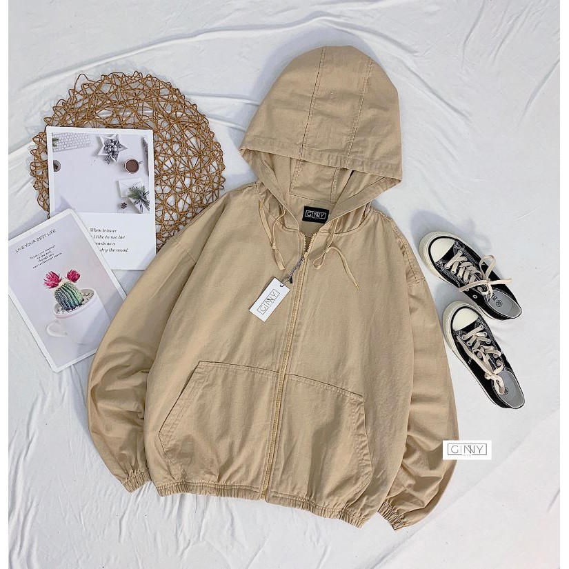 Áo Khoác Kaki Nón | Áo Khoác Nữ Kaki Đẹp | Áo Khoác Kaki Nữ Có Nón | Ginny.brand | BigBuy360 - bigbuy360.vn