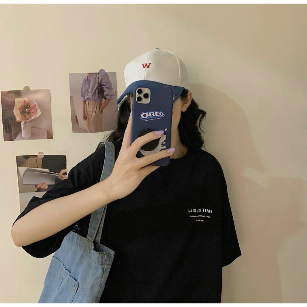 Áo thun unisex in hình cậu bé hạnh phúc form rộng tay lỡ freesize