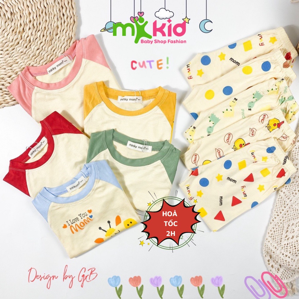 Bộ Thu Đông Dài Tay Cho Bé 6-26KG 💖Bộ Thun Lạnh Dài Tay Cho Bé Trai Bé Gái với họa tiết Trái Cây dễ thương .