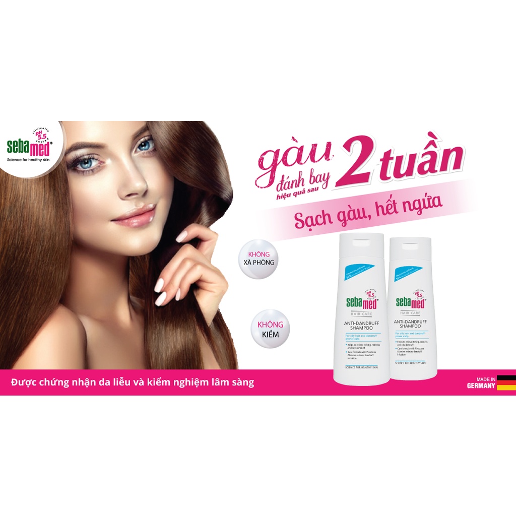 [Chính Hãng] Dầu gội Sebamed sạch gàu cân bằng pH5.5 (200ml) SSS03C