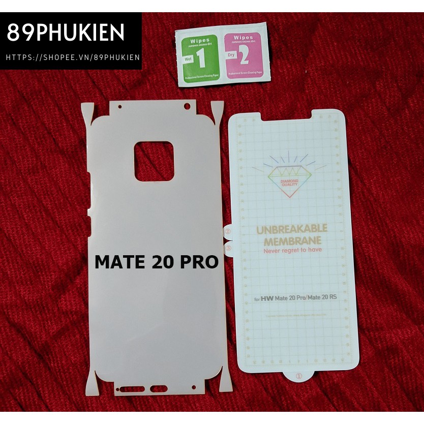 Bộ PPF chống xước 2 mặt Huawei Mate 20 Pro
