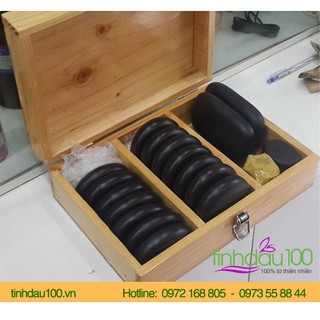 Bộ đá nóng massage body dành cho Spa 27 viên. Đá matxa tự nhiên đã được kiểm định. Bảo hành 01 năm Tinh Dầu 100 Shop
