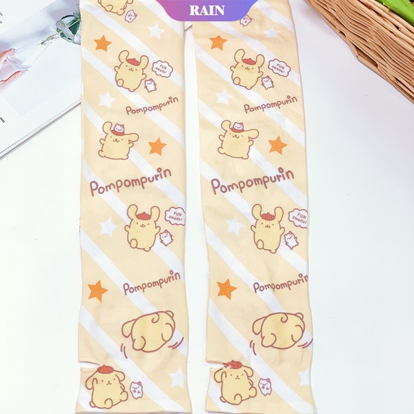 SANRIO Găng Tay Bằng Lụa Lạnh Nhanh Khô Chống Tia UV Họa Tiết Melody Cinnamoroll Hello Kitty Thời Trang Mùa Hè Cho Nam Và Nữ