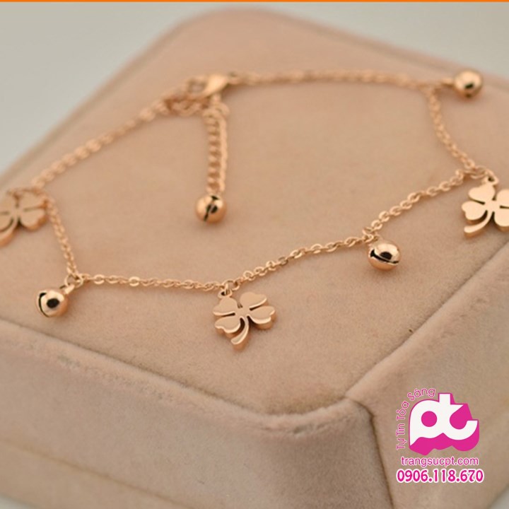 Lắc chân titan nữ cao cấp bảo hành không đen - SY_LC_32