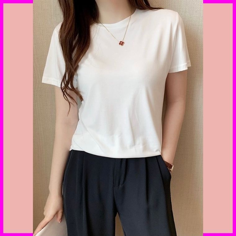 Áo thun trơn 💚 Áo thun nữ 100% cotton thoáng mát | BigBuy360 - bigbuy360.vn
