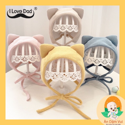 Mũ beanie màu trơn cho trẻ em sơ sinh, nón xinh cotton cho bé trai bé gái SAMI KIDS