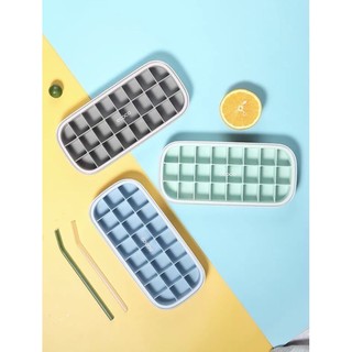 Khay đá silicon, Khay đựng đồ ăn dặm 24 ô có nắp ecoco
