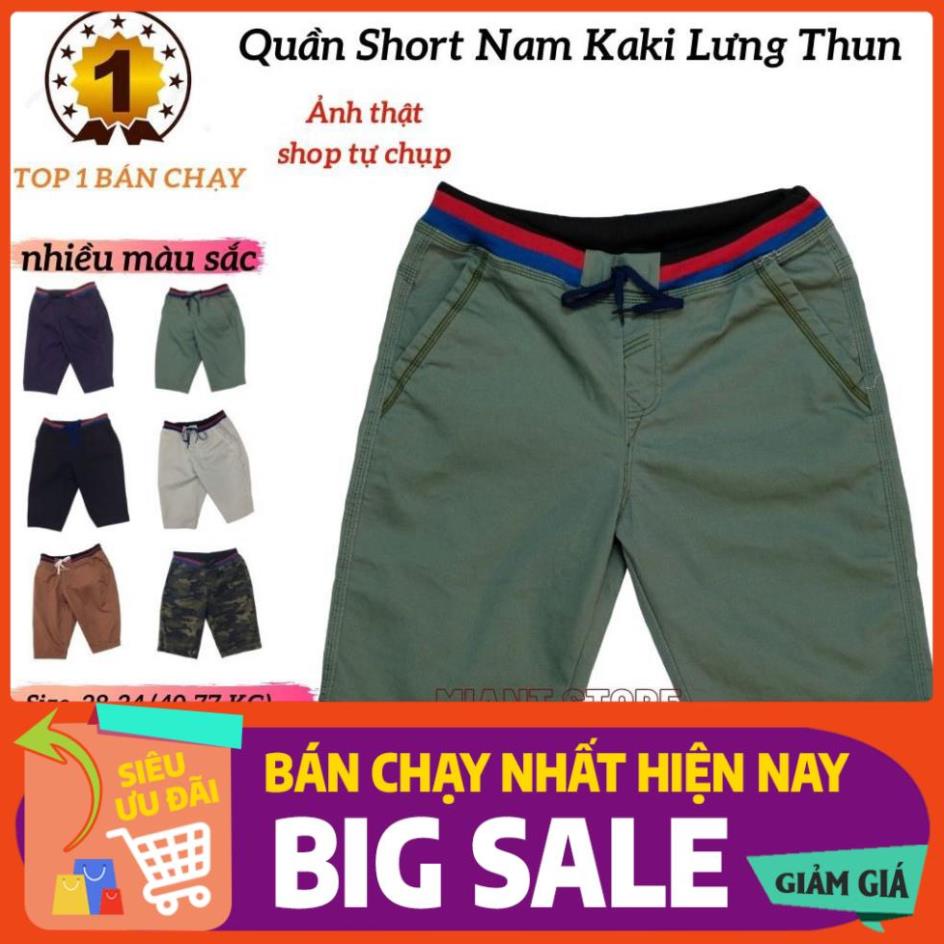 Quần Short Nam Kaki Lưng Thun ❤️FREESHIP❤️ Quần Short Kaki Nam Chất co Giãn