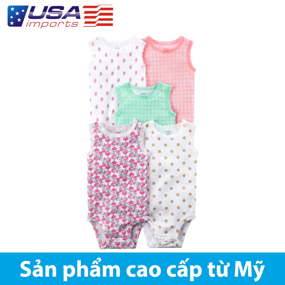Set 5 áo liền quần sát nách Car-tờ Auth Từ Mỹ (126H199)