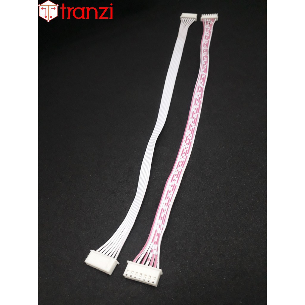 Dây cắm header 2.54mm XH2.54 7P 30cm 2 đầu bấm cùng hướng màu trắng đỏ - túi 5 cái
