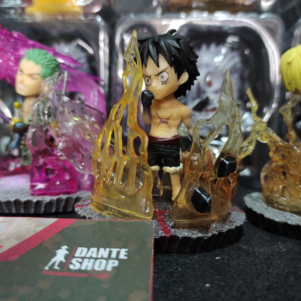 Mô hình Figure One Piece chipi Luffy, Zoro, Sanji 10cm Fullbox Tặng Poster