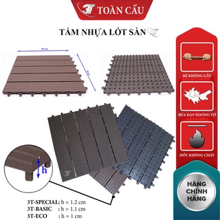 Tấm Lót Sàn Nhựa Ban Công 3T KT 30x30x2cm - Vỉ Nhựa Lót Sàn Chống Trơn Trượt Ban Công, Sân Vườn, Sân Thượng, Nhà Vệ Sinh