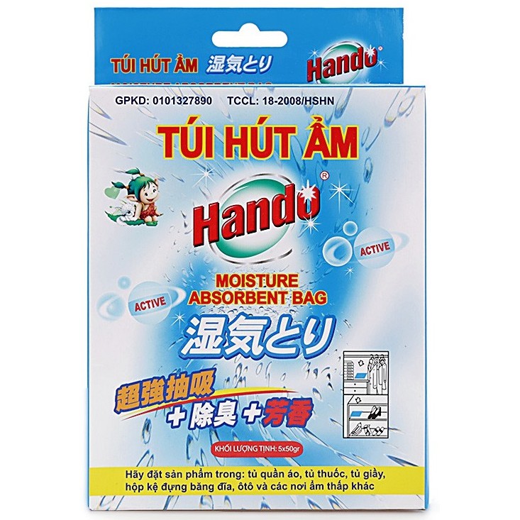 Túi hút ẩm khử mùi hôi quần áo, xe hơi, tủ bếp 250g