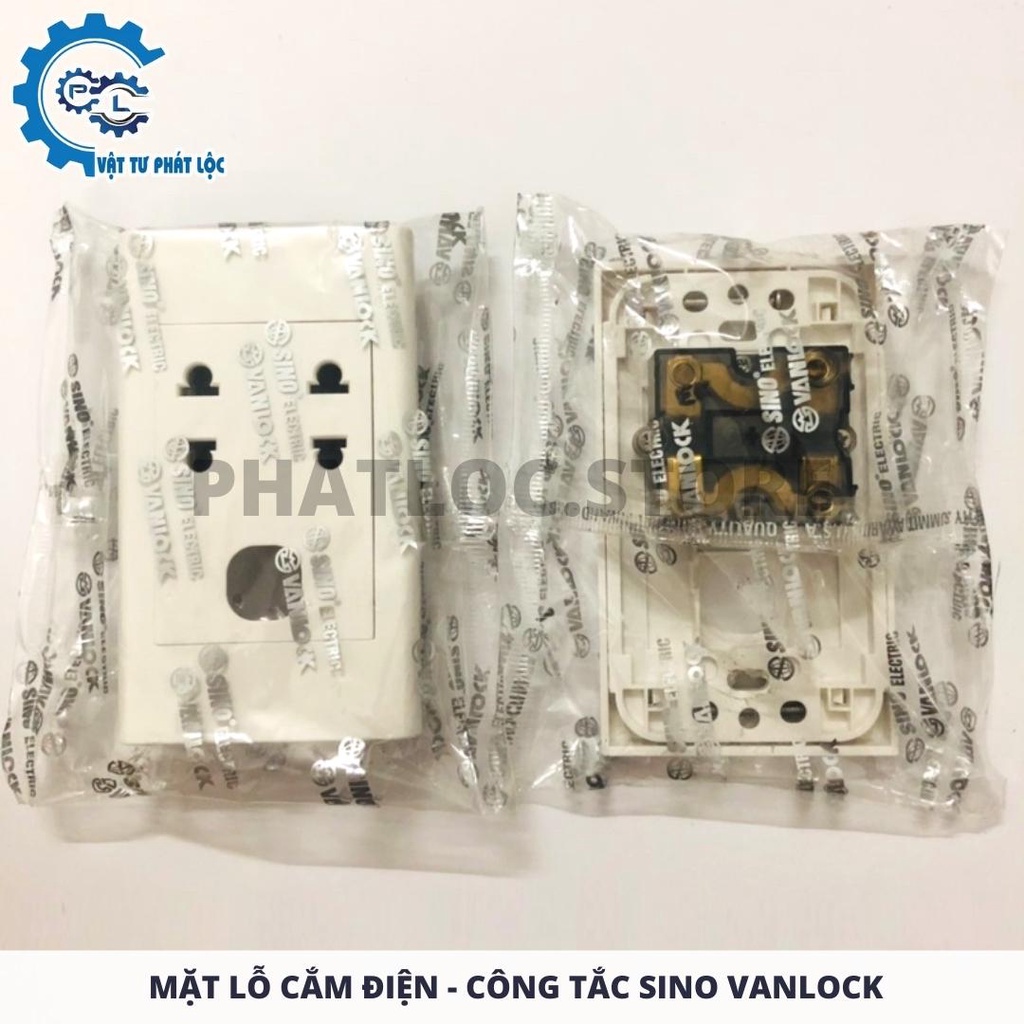 Ổ cắm điện - Mặt lỗ công tắc SINO Vanlock - S18 Chính hãng