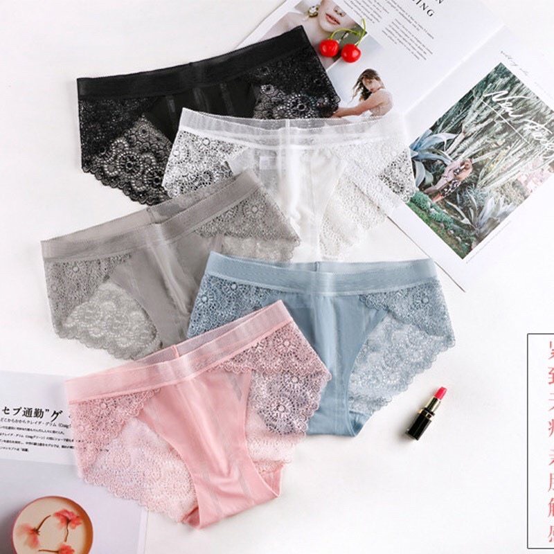 Sét 10 Quần Lót Nữ Đúc Su Pha Ren Hoa - Quần Chíp Siêu Mềm Mát Đẹp Sexy QL18