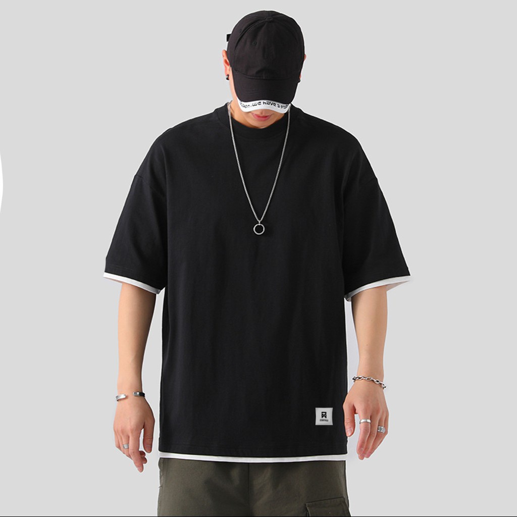 Áo thun trơn PHỐI GẤU Unisex N7 Basic Tee mùa hè Nam Nữ tay lỡ Oversize form rộng đường phố phong cách Hàn Quốc - Hàng n