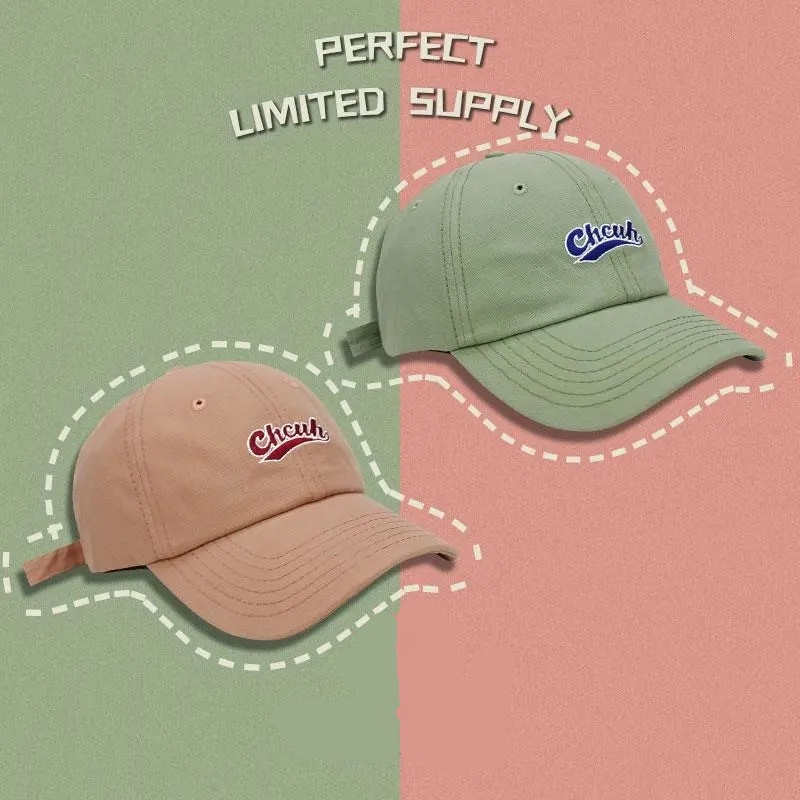 Mũ Lưỡi Trai Mềm In Chữ Phong Cách Retro