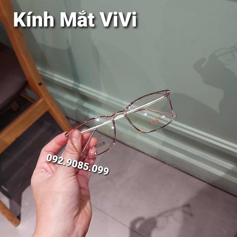 Gọng kính cận Nam Nữ dẻo cốt kim loại V8247 - siêu bền - Kính thời trang 0 độ hàn quốc + Nhận cắt cận viễn loạn