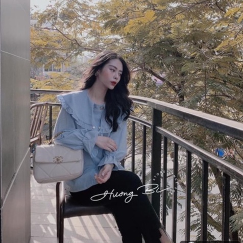 Bán Sỉ Áo sơ mi cổ bèo kẻ sọc xanh chất đũi xốp cho nữ- kèm ảnh thật | BigBuy360 - bigbuy360.vn