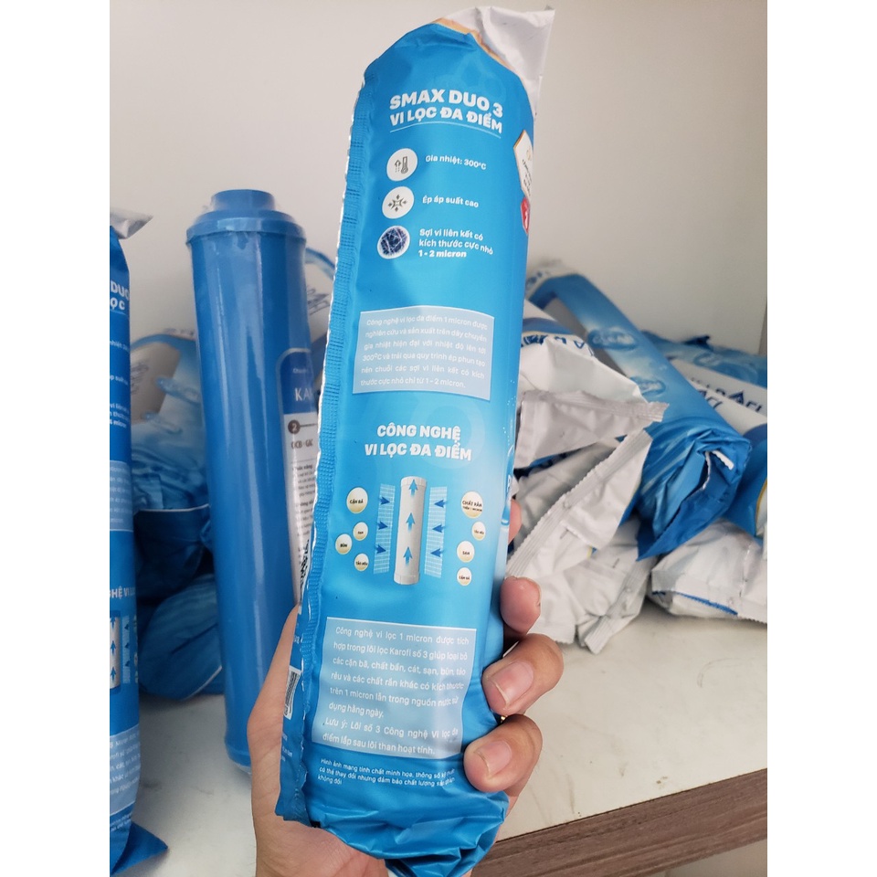 Bộ Lõi Lọc Nước Karofi số 123 10 Inch-(Dùng Thay Thế Cho Máy Lọc Nước Karofi  Thông Minh Mã NE...)