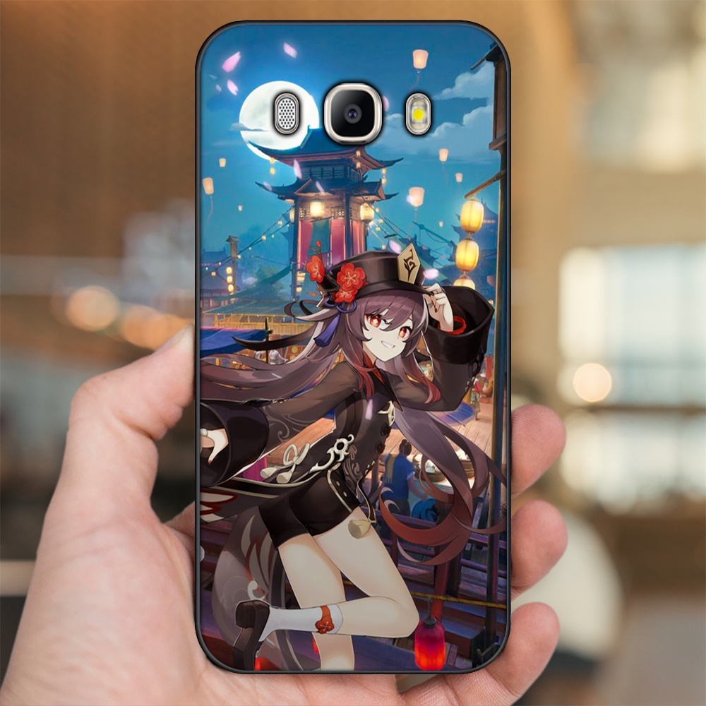 Ốp lưng Samsung J5 2016, J7 2016 viền đen in hình Hutao Genshin Impact